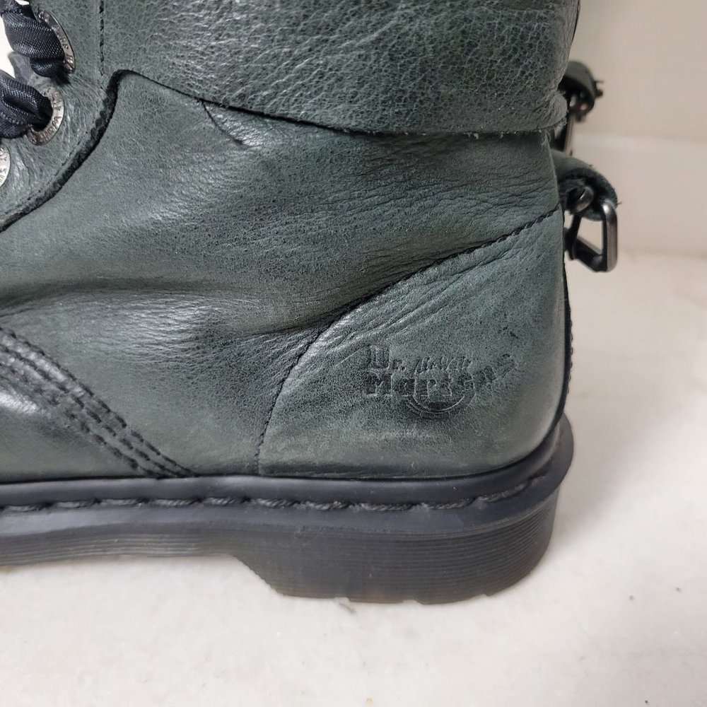 Dr. Martens Dark Green Lace-Up Combat Boots - Picture 9 of 13